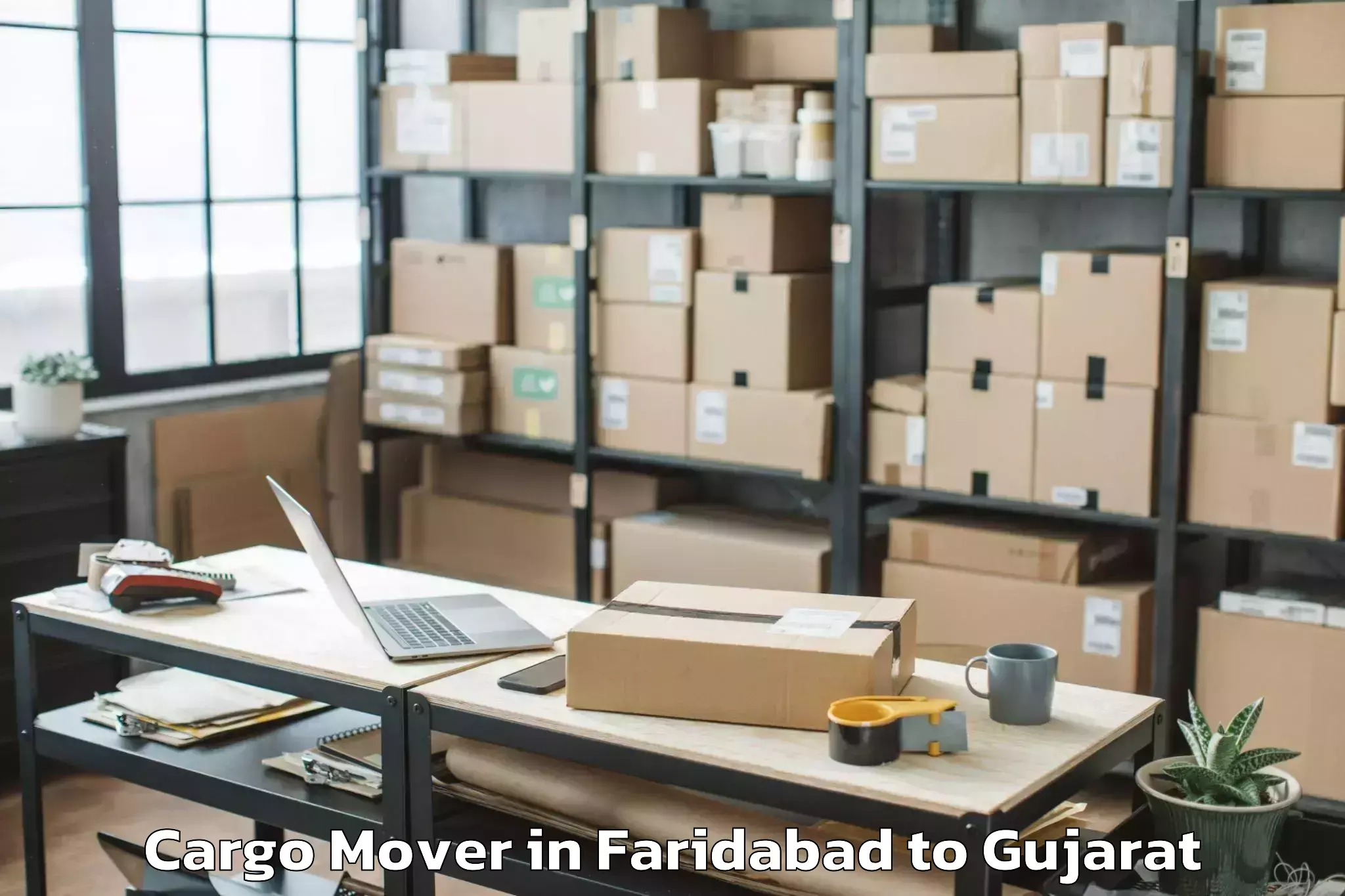 Easy Faridabad to Marwadi University Rajkot Cargo Mover Booking